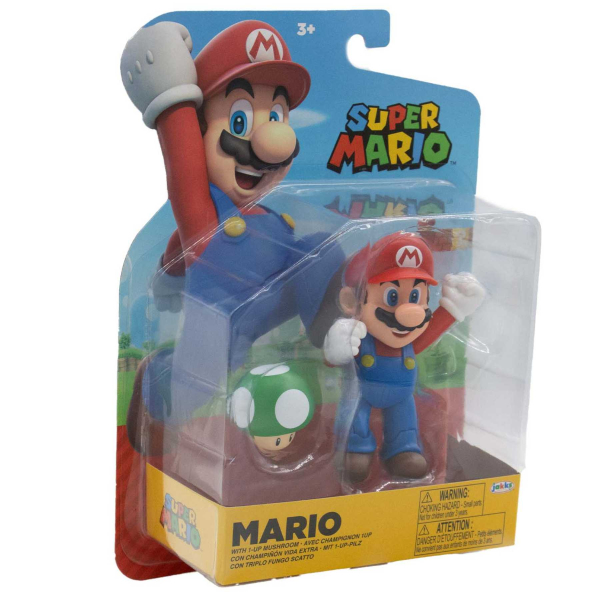 World of Nintendo Minifiguren Super Mario (Wave 40) Mario with 1 up Mushroom